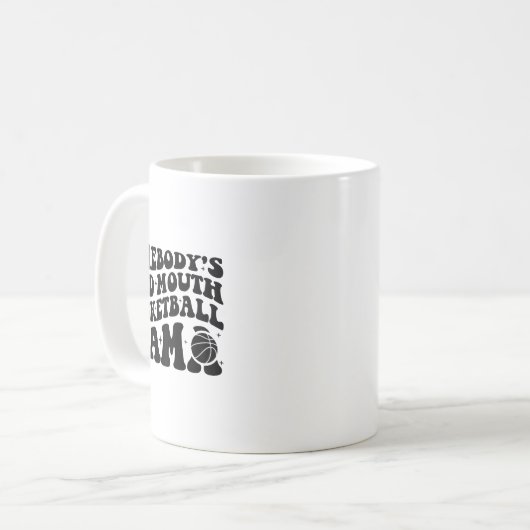 Jemand's Loud Mouth Sketll Mama Retro Wavy Groov Kaffeetasse (Vorderseite Links)