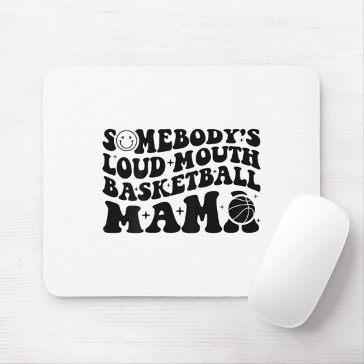 Jemand's Loud Mouth Sketll Mama Retro Wavy Groov Mousepad (Mit Mouse)