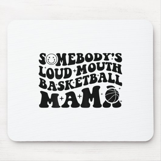 Jemand's Loud Mouth Sketll Mama Retro Wavy Groov Mousepad (Vorne)