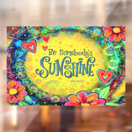 Jemand's Sunshine "Inspirivity" Window Cling Fensteraufkleber (Blatt 2)