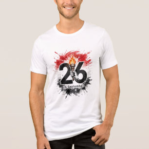 Jemen 26. September Revolutions-Fackel-T-Shirt F Tri-Blend Shirt