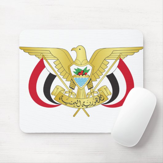Jemen-Emblem Mousepad (Mit Mouse)