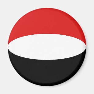 Jemen Fisheye Flag Magnet