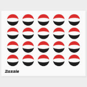 Jemen Fisheye Flag Sticker (Blatt)