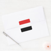 Jemen-Flag-Aufkleber Quadratischer Aufkleber (Umschlag)