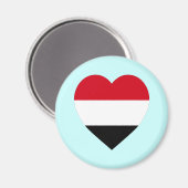 Jemen Flag Herz Magnet (Vorderseite/Rückseite)