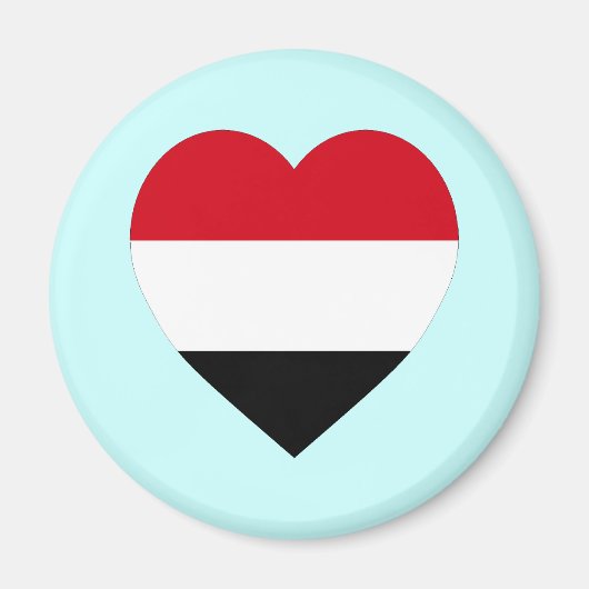 Jemen Flag Herz Magnet (Vorne)