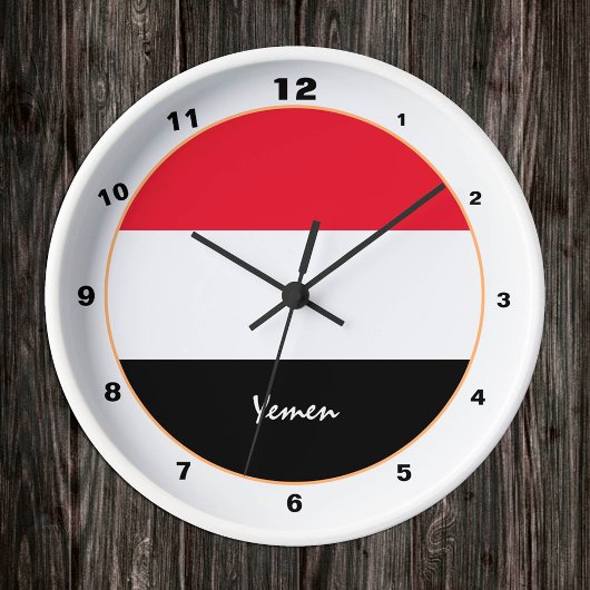 Jemen Flag, Jemen trendige Zuhause/Design-Uhr Runde Wanduhr