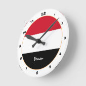 Jemen Flag, Jemen trendige Zuhause/Design-Uhr Runde Wanduhr (Winkel)