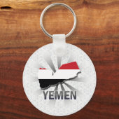 Jemen Flag Karte 2.0 Schlüsselanhänger (Vorderseite)