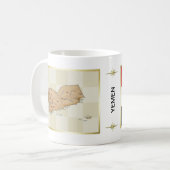 Jemen Flag + Karte Tasse (Vorderseite Links)