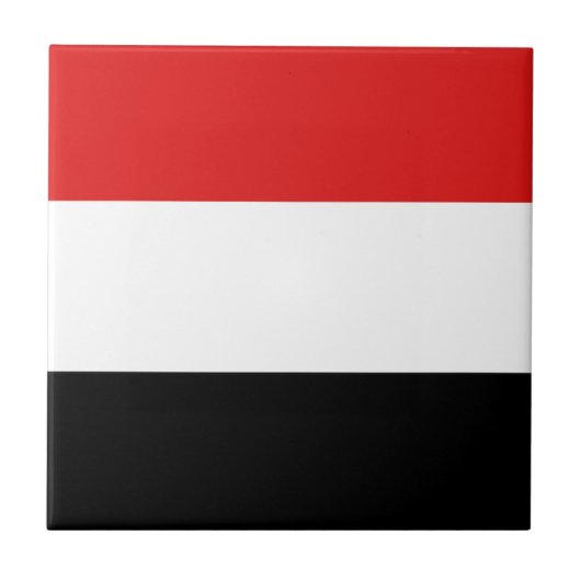 Jemen Flag Keramik Tile Fliese (Vorderseite)