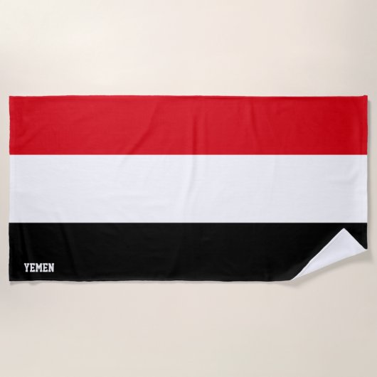 Jemen Flag Splendid Patriotic Strandtuch (Vorderseite)