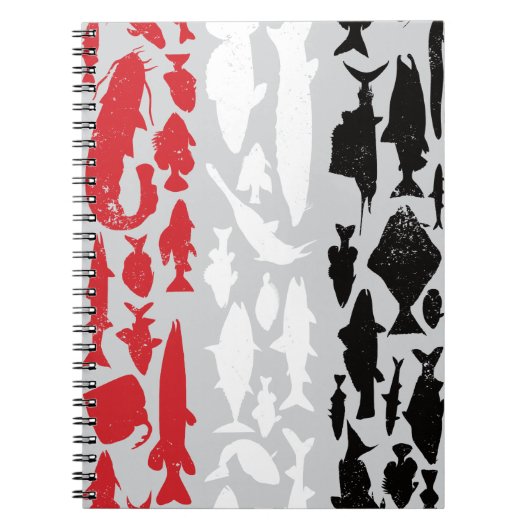 Jemen-Flagge aus Fisch - Fischereidesign Notizblock (Vorderseite)