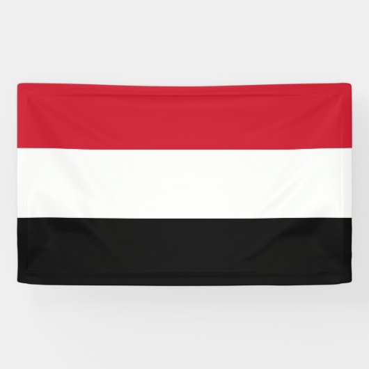 Jemen-Flagge Banner (Horizontal)