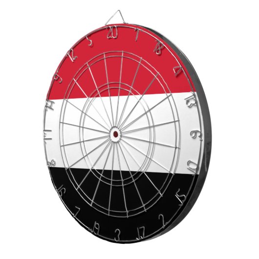 Jemen-Flagge Dartscheibe (Vorderseite rechts)