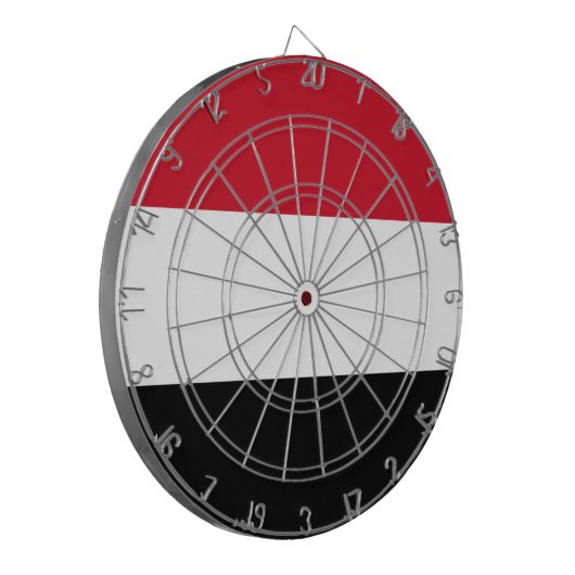 Jemen-Flagge Dartscheibe (Vorderseite Links)
