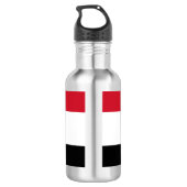 Jemen-Flagge Edelstahlflasche (Rückseite)