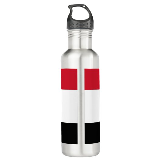 Jemen-Flagge Edelstahlflasche (Rückseite)