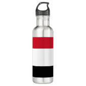 Jemen-Flagge Edelstahlflasche (Vorderseite)