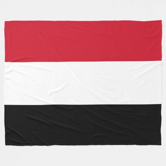 Jemen-Flagge Fleecedecke (Vorderseite (Horizontal))