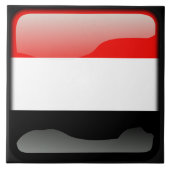Jemen-Flagge Fliese (Vorderseite)
