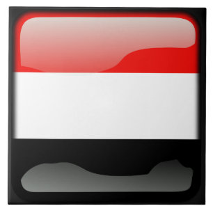 Jemen-Flagge Fliese