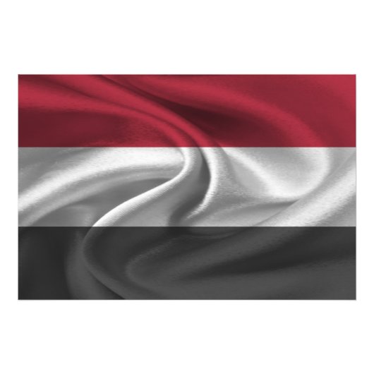 Jemen-Flagge Fotodruck (Vorne)