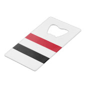 Jemen-Flagge Geldbeutel Flaschenöffner (Vorderseite Schrägansicht)