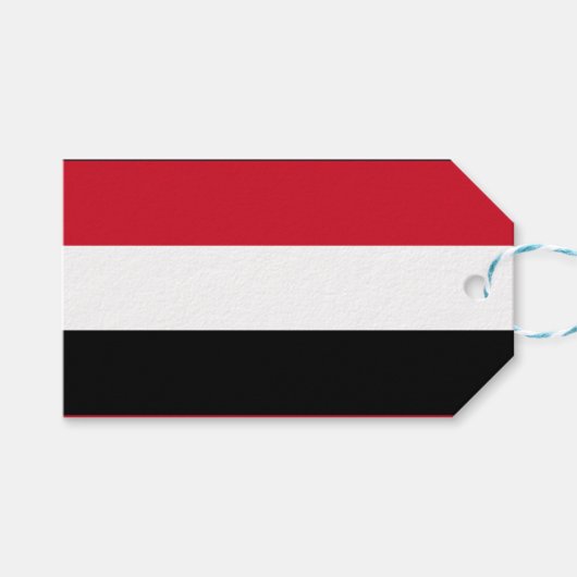 Jemen-Flagge Geschenkanhänger (Vorderseite (Horizontal))