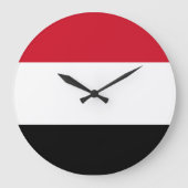 Jemen-Flagge Große Wanduhr (Vorderseite)
