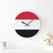 Jemen-Flagge Große Wanduhr (Zuhause)