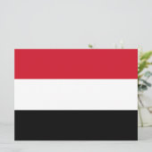 Jemen-Flagge Karte (Stehend Vorderseite)