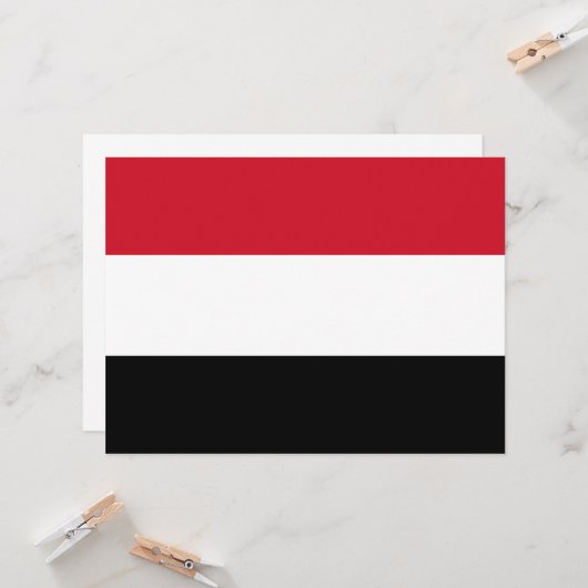 Jemen-Flagge Karte (Vorderseite/Rückseite Beispiel)