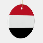 Jemen-Flagge Keramik Ornament (Rechts)