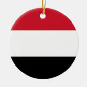 Jemen-Flagge Keramik Ornament (Vorne)