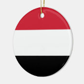 Jemen-Flagge Keramik Ornament (Links)