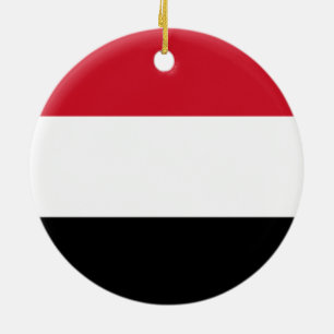 Jemen-Flagge Keramik Ornament