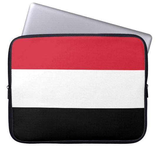 Jemen-Flagge Laptopschutzhülle (Vorderseite)