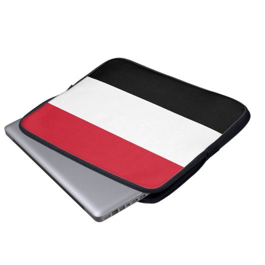 Jemen-Flagge Laptopschutzhülle (Vorne Knopf)