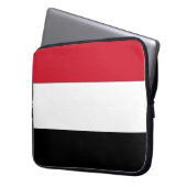 Jemen-Flagge Laptopschutzhülle (Vorderseite Links)