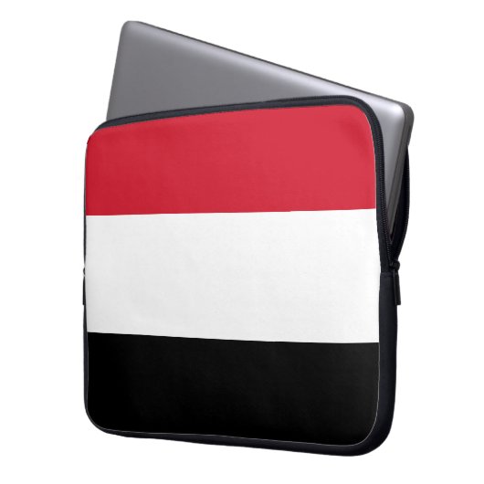 Jemen-Flagge Laptopschutzhülle (Vorderseite Links)