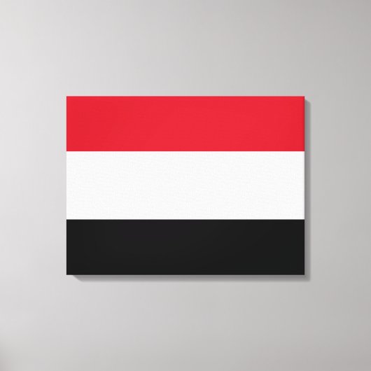 Jemen-Flagge Leinwanddruck (Vorderseite)
