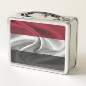 Jemen-Flagge Metall Brotdose (Rückseite)