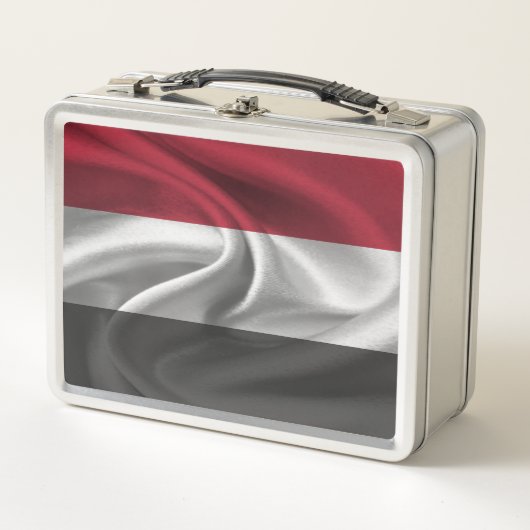 Jemen-Flagge Metall Brotdose (Vorderseite)