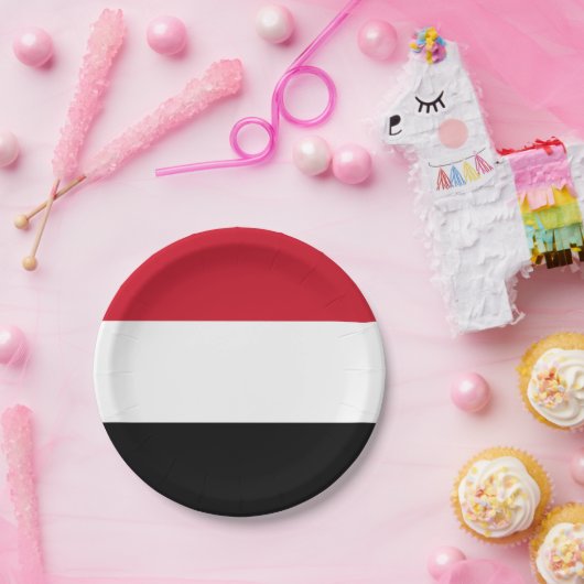 Jemen-Flagge Pappteller (Party)