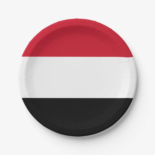 Jemen-Flagge Pappteller (Vorderseite)