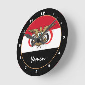 Jemen-Flagge, patriotische Zuhause / Design Runde Wanduhr (Winkel)