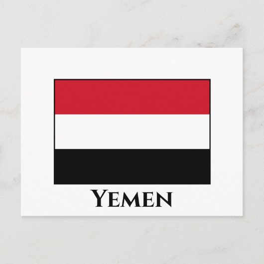 Jemen-Flagge Postkarte (Vorderseite)