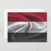 Jemen-Flagge Postkarte (Vorne/Hinten)
